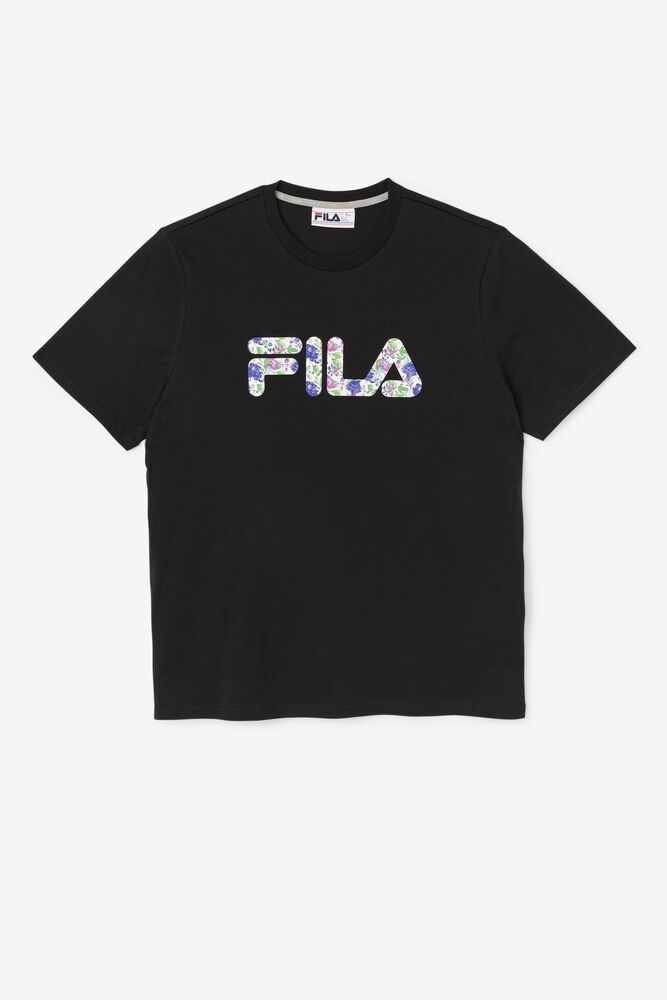 Fila Saranac T-Shirt Black - Mens - 61740XUFN